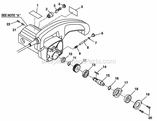 Page D Diagram and Parts List for 315212400  Craftsman Miter Saw