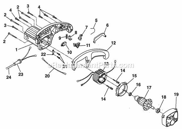 Page E Diagram and Parts List for 315212400  Craftsman Miter Saw