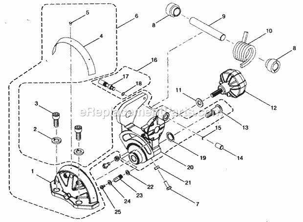Arm Assy Diagram and Parts List for 315212740  Craftsman Miter Saw