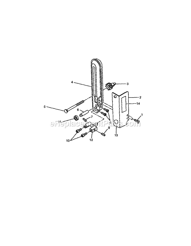 Blade Guide / Brakes Diagram and Parts List for 315214770  Craftsman Band Saw
