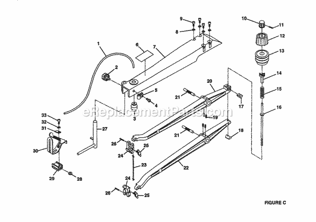 Figure C Diagram and Parts List for 315216230  Craftsman Table Saw