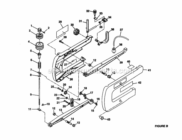 Right And Left Arm Cover Diagram and Parts List for 315216360  Craftsman Scroll Saw