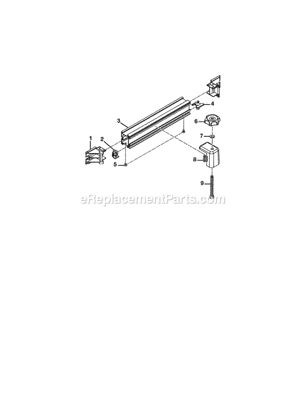 Miter Fence Diagram and Parts List for 315218061  Craftsman Table Saw