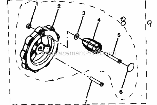 Handewheel Diagram and Parts List for 315218290  Craftsman Table Saw