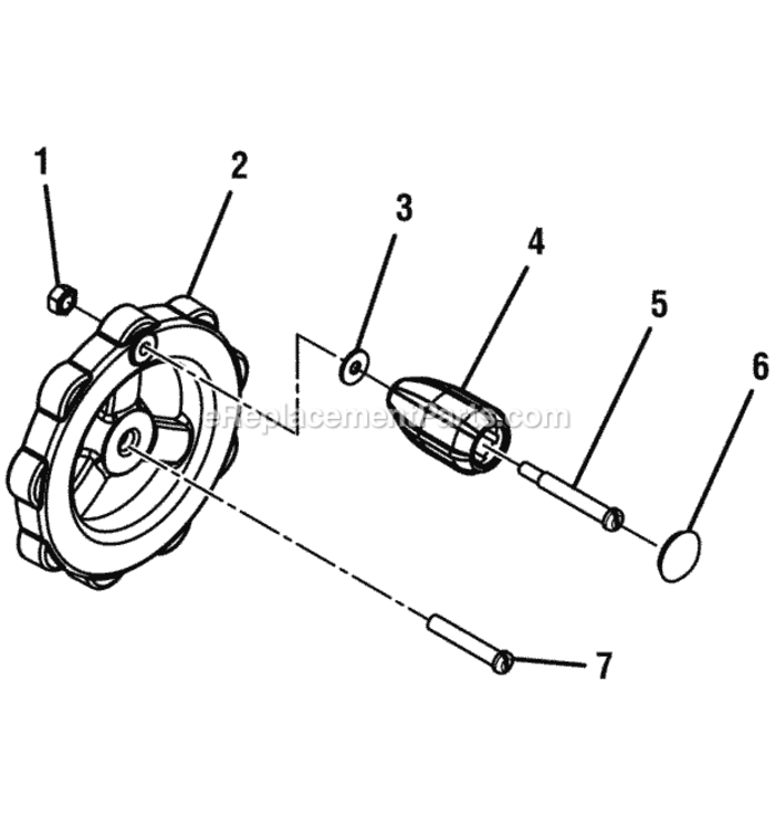 Handwheel Diagram and Parts List for 315218291  Craftsman Table Saw