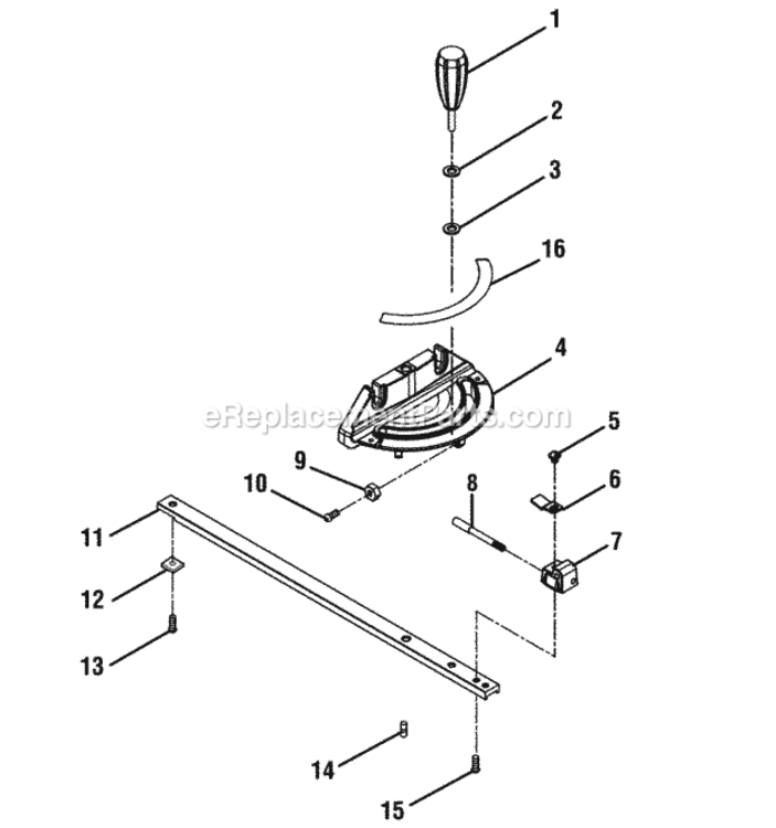 Miter_Saw Diagram and Parts List for 315218291  Craftsman Table Saw