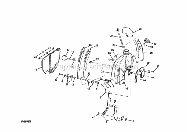 Figure I Diagram and Parts List for 315220380  Craftsman Chop Saw