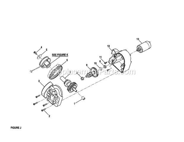 Gearcase Diagram and Parts List for 315220381  Craftsman Chop Saw