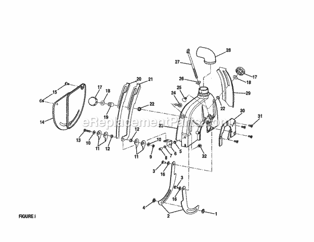 Anti Kickback Bracket Diagram and Parts List for 315220381  Craftsman Chop Saw