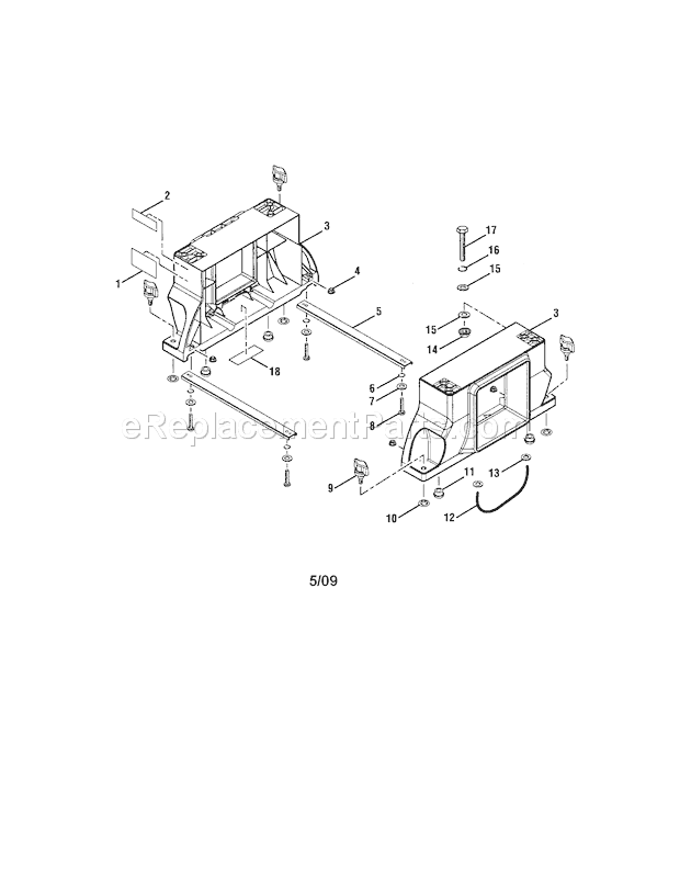 Cabinet Diagram and Parts List for 315223400  Craftsman Workbench