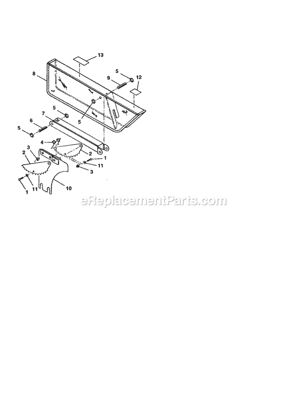 Blade Guard Diagram and Parts List for 315228110  Craftsman Table Saw