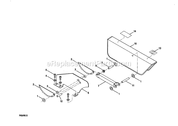 Page D Diagram and Parts List for 315228410  Craftsman Table Saw