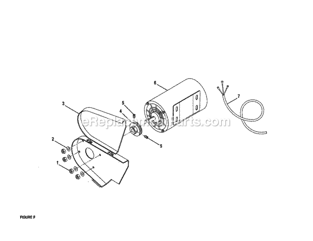 Motor Diagram and Parts List for 315228490  Craftsman Table Saw
