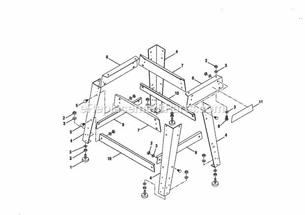 Figure B Diagram and Parts List for 315228510  Craftsman Table Saw