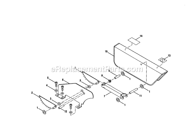 Figure D Diagram and Parts List for 315228510  Craftsman Table Saw
