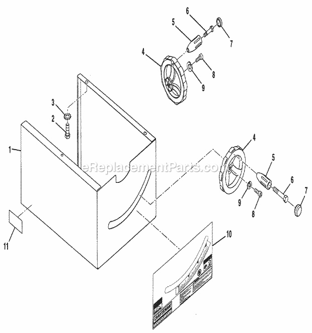 Page G Diagram and Parts List for 315228590  Craftsman Table Saw