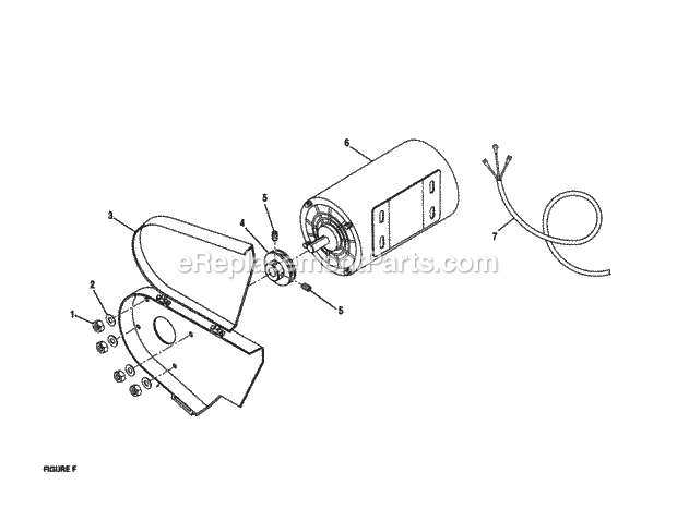 Motor Diagram and Parts List for 315228930  Craftsman Table Saw