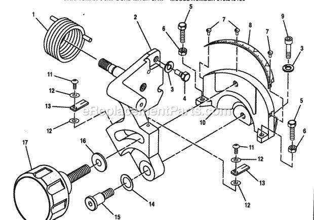 Suport Assy Diagram and Parts List for 315243130  Craftsman Miter Saw