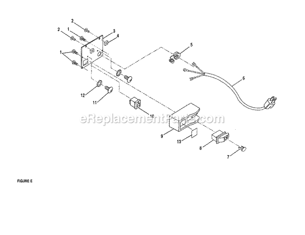 Switch Housing Diagram and Parts List for 315248200  Craftsman Table Saw
