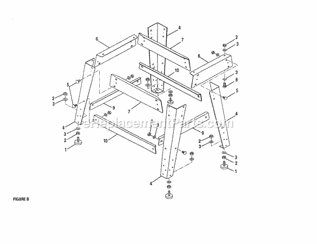 Stand Diagram and Parts List for 315248200  Craftsman Table Saw