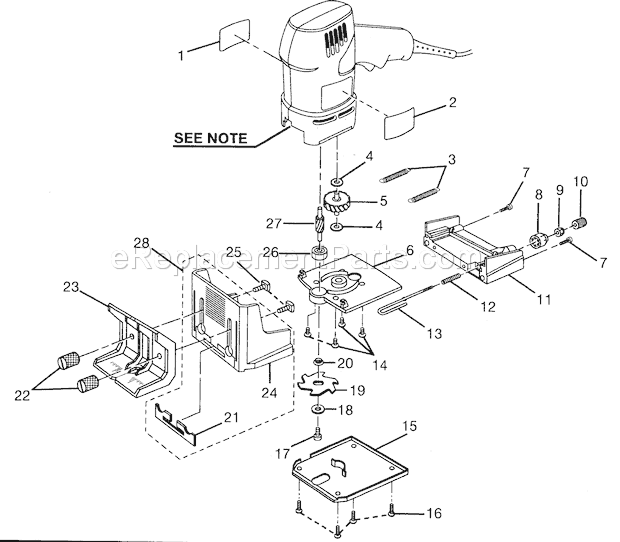 Page A Diagram and Parts List for 315265502  Craftsman Planer Jointer
