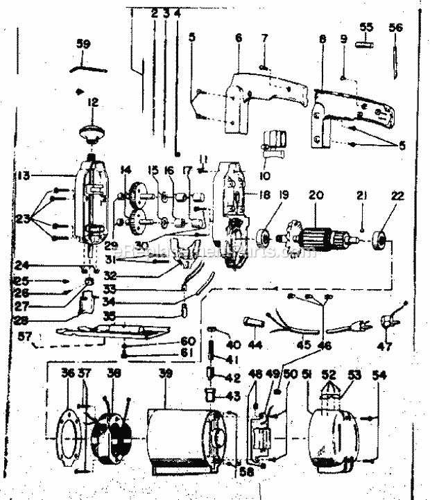 Unit Parts Diagram and Parts List for 31526720  Craftsman Jig Saw