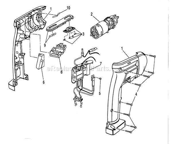 Replacement Parts Diagram and Parts List for 315271390  Craftsman Cordless Drill