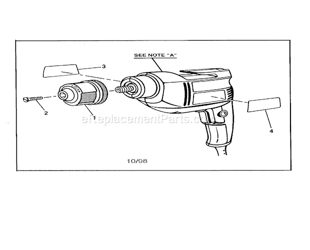 3/8" Professional Electri... Diagram and Parts List for 315271490  Craftsman Electric Drill