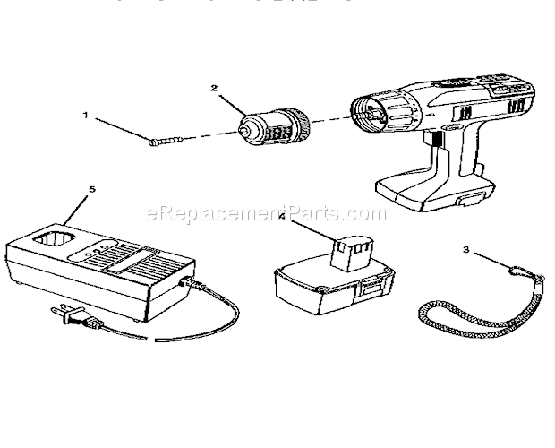 Unit Parts Diagram and Parts List for 315271940  Craftsman Cordless Drill
