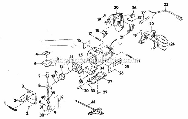 Unit Parts Diagram and Parts List for 315272400  Craftsman Scroll Saw