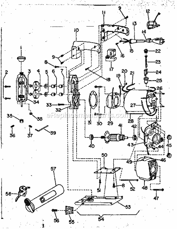 Unit Parts Diagram and Parts List for 31527721  Craftsman Jig Saw