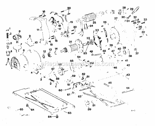 Unit Parts Diagram and Parts List for 31527802  Craftsman Circular Saw