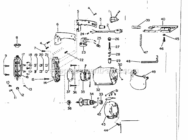 Unit Parts Diagram and Parts List for 31527970  Craftsman Jig Saw