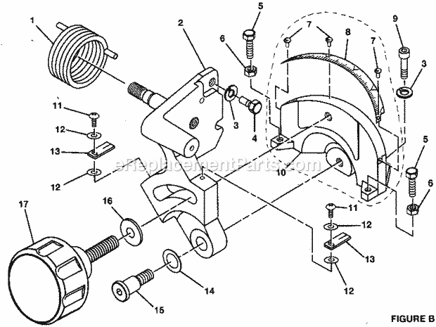 Bevel Scale Diagram and Parts List for 315285260  Craftsman Miter Saw
