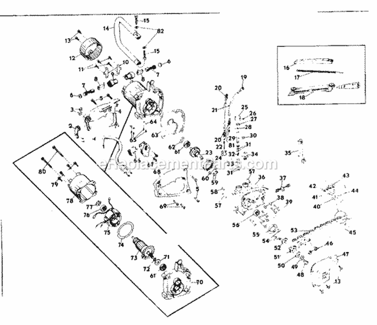 Replacement Parts Diagram and Parts List for 31534150  Craftsman Chainsaw