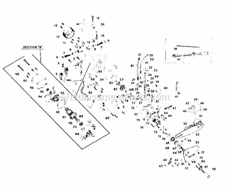 Replacement Parts Diagram and Parts List for 31534170  Craftsman Chainsaw