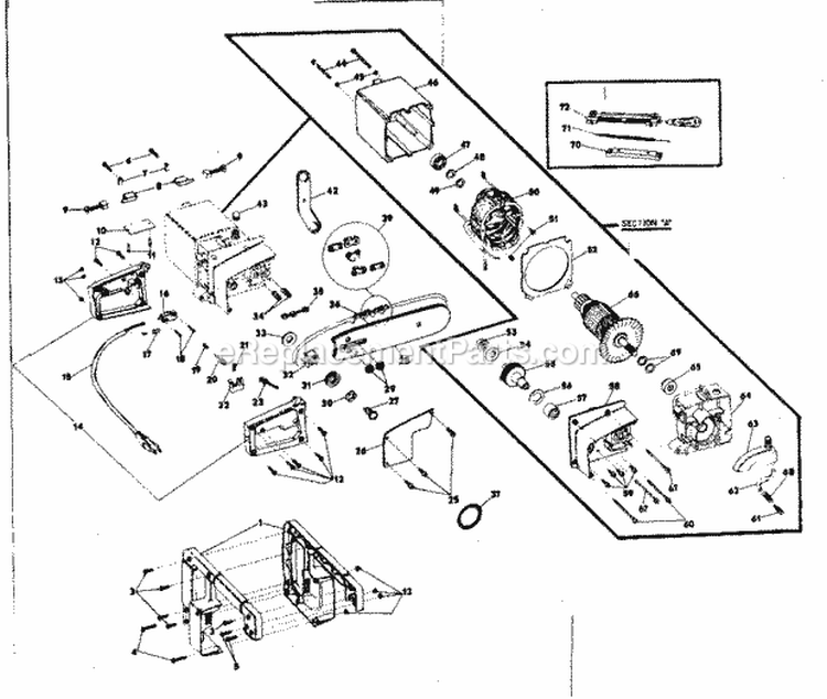 Replacement Parts Diagram and Parts List for 31534650  Craftsman Chainsaw