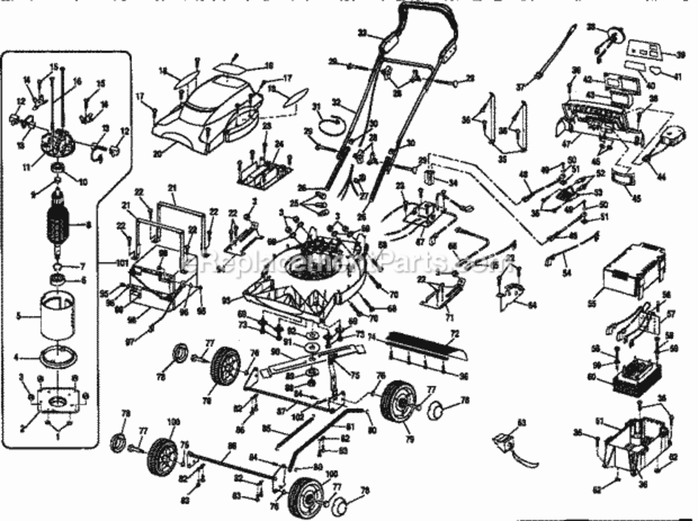 Page A Diagram and Parts List for 315370270  Craftsman Lawn Mower