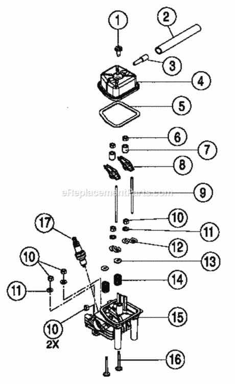Page B Diagram and Parts List for 315742260  Craftsman Leaf Blower / Vacuum