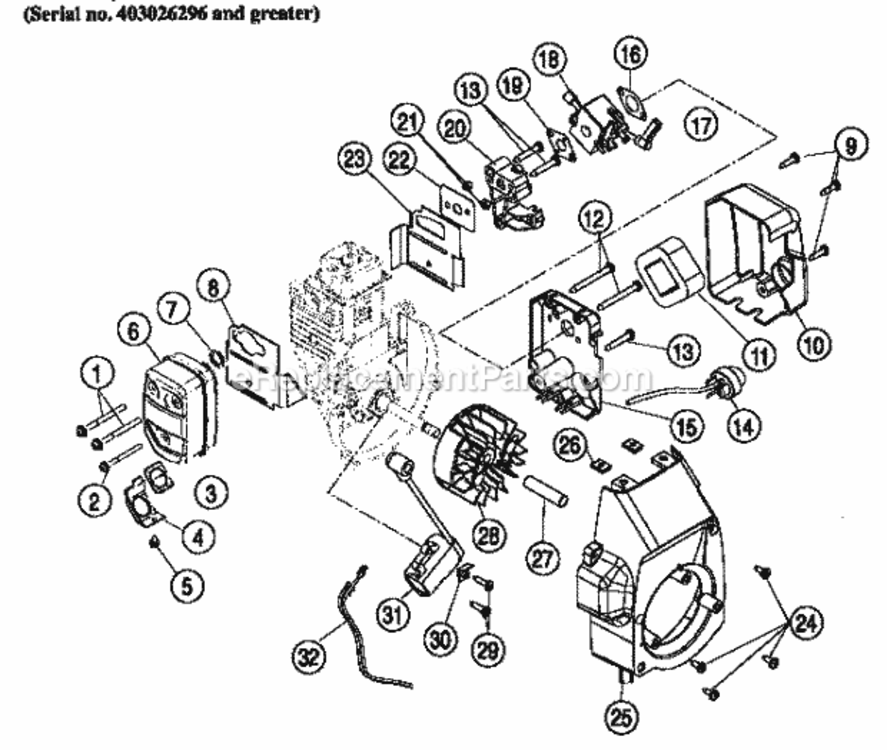Page C Diagram and Parts List for 315742260  Craftsman Leaf Blower / Vacuum