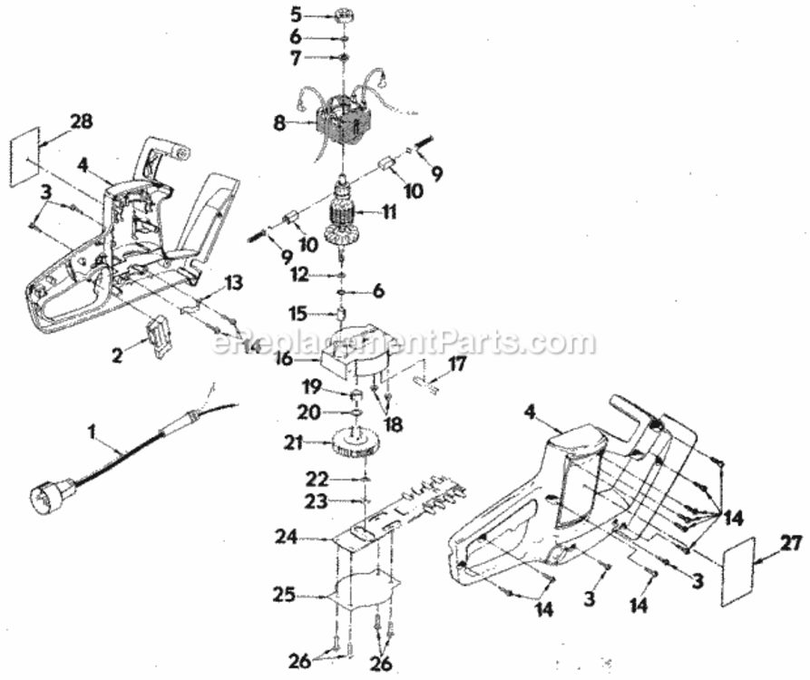 Page A Diagram and Parts List for 315796610  Craftsman Hedge Trimmer