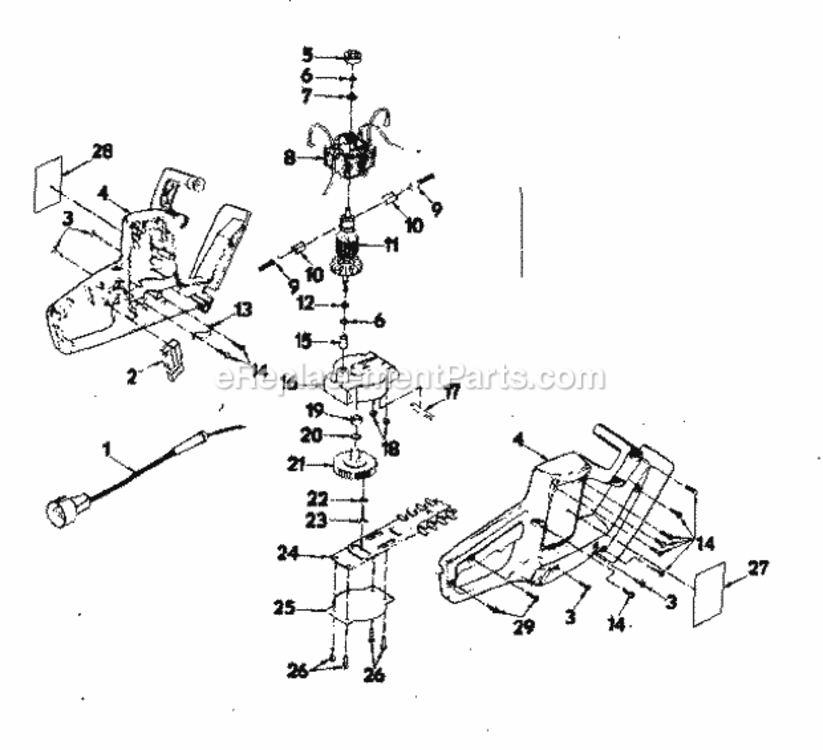 Page A Diagram and Parts List for 315796620  Craftsman Hedge Trimmer