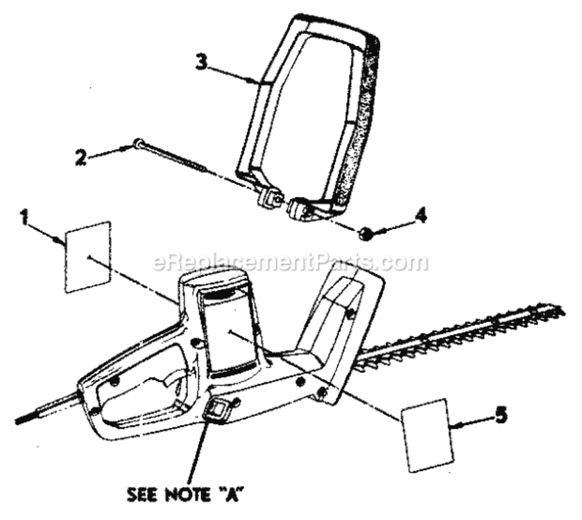 Page A Diagram and Parts List for 315796660  Craftsman Hedge Trimmer