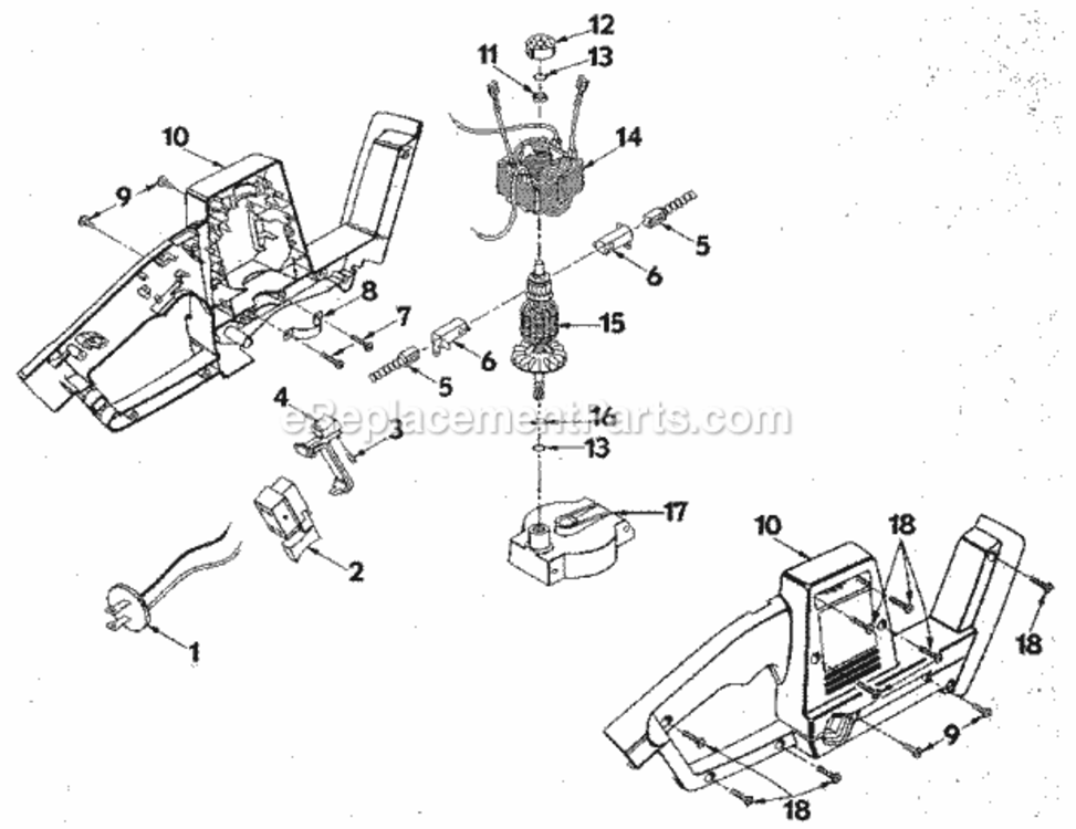 Page B Diagram and Parts List for 315797610  Craftsman Hedge Trimmer