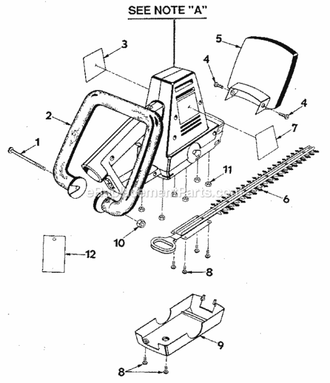 Page A Diagram and Parts List for 315797640  Craftsman Hedge Trimmer
