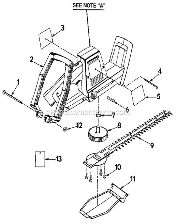 Page A Diagram and Parts List for 315797690  Craftsman Hedge Trimmer
