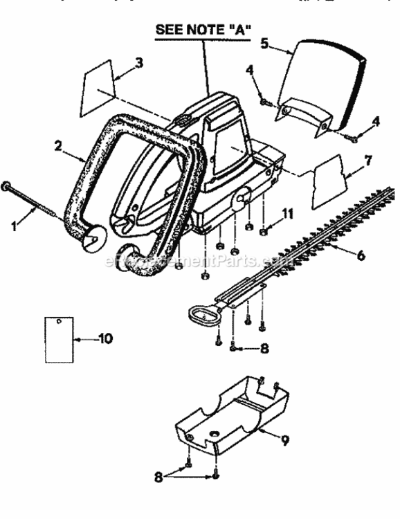 Page A Diagram and Parts List for 315798670  Craftsman Hedge Trimmer
