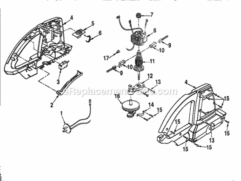 Page B Diagram and Parts List for 315798670  Craftsman Hedge Trimmer