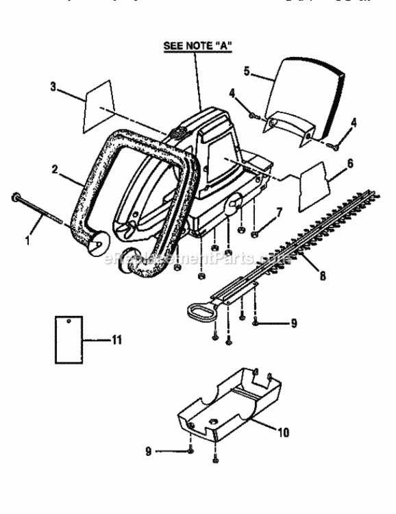Page A Diagram and Parts List for 315798740  Craftsman Hedge Trimmer