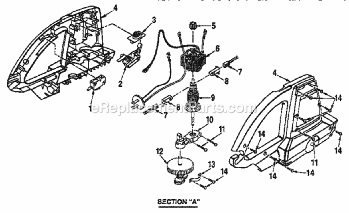 Page B Diagram and Parts List for 315798740  Craftsman Hedge Trimmer